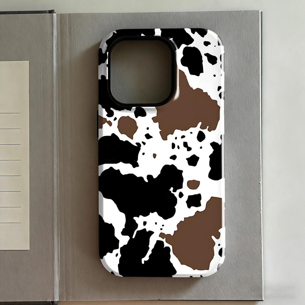 Clmj Black Love Art Phone Case for iPhone 17 16e 16 15 14 13 12 11 X XS XR 7 8 Air Pro Max Plus Luxury Double-layer Back Cover