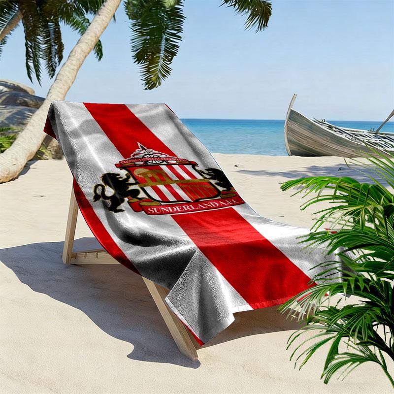 Sunderland A.F Print Beach Towel, Large Soft Quick Dry Towel for Beach Camping Swimming