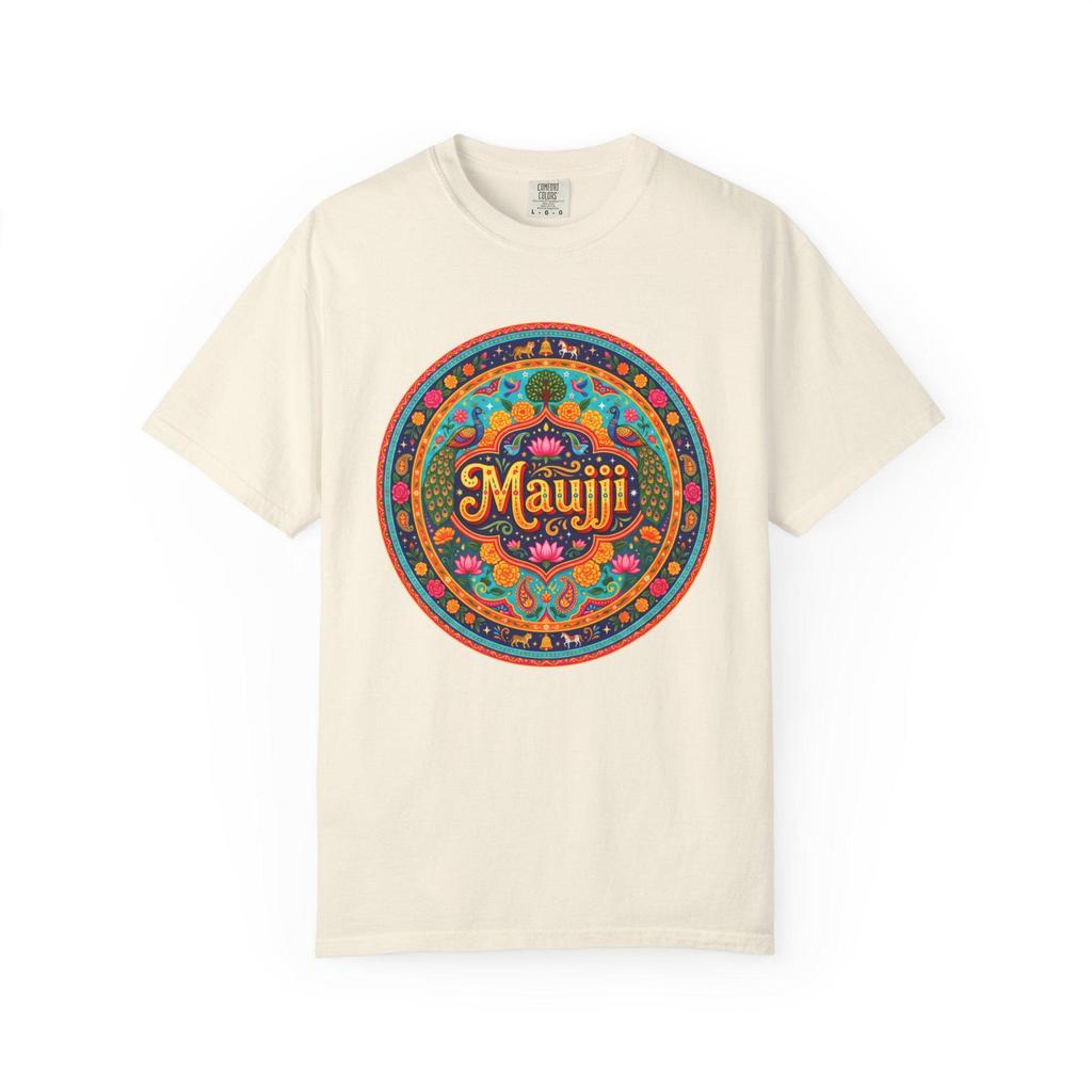 Maujji Floral Mandala T-shirt | Retro Script Back