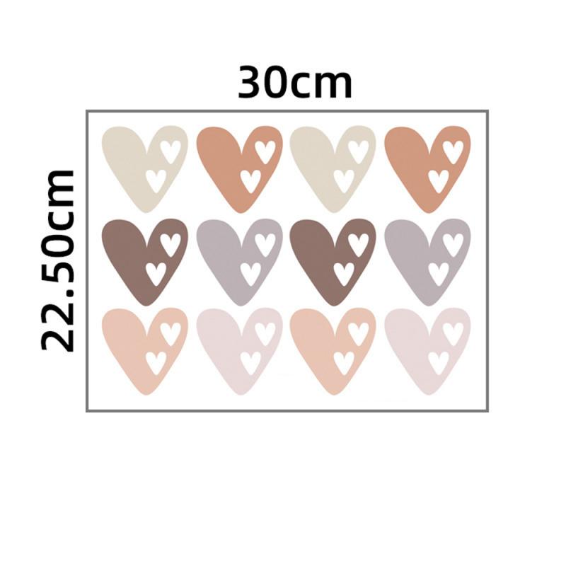 1~10 шт. Новые наклейки на стену в стиле бохо с сердечками, самоклеящиеся наклейки на стену, декоративные наклейки для детской спальни, домашнего декора, стены