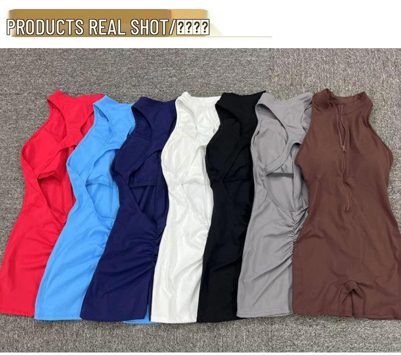 Европейский и Американский Йога Фитнес Комбинезон: Молния, Контроль живота, Эластичная коррекция фигуры, Сексуальный пуш-ап для ягодиц, Спортивная одежда