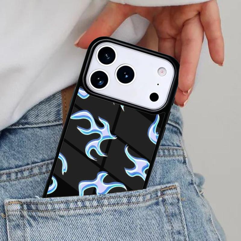 Крутая Пламя Цветной Узор Чехол для Телефона для iPhone 16e 15 14 13 12 17 Pro Max Plus Air 17pro Чехол Coque