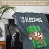 Men's 60"x50" 280gsm Flannel Blanket - Funny "I'm Not Sleeping" Sloth Design, Soft Anti-Pilling All-Season Throw, Durable Gift f