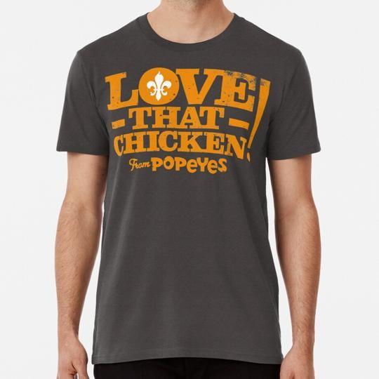 Люблю ту курицу из Popeyes S to 5XL Сделано в США Футболка