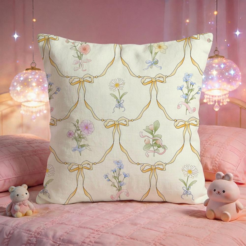 Artistic Petal Illustration Cushion Cover Premium Comfort Reversible Pillow Cove Two in One Design for Any Room Car Interior