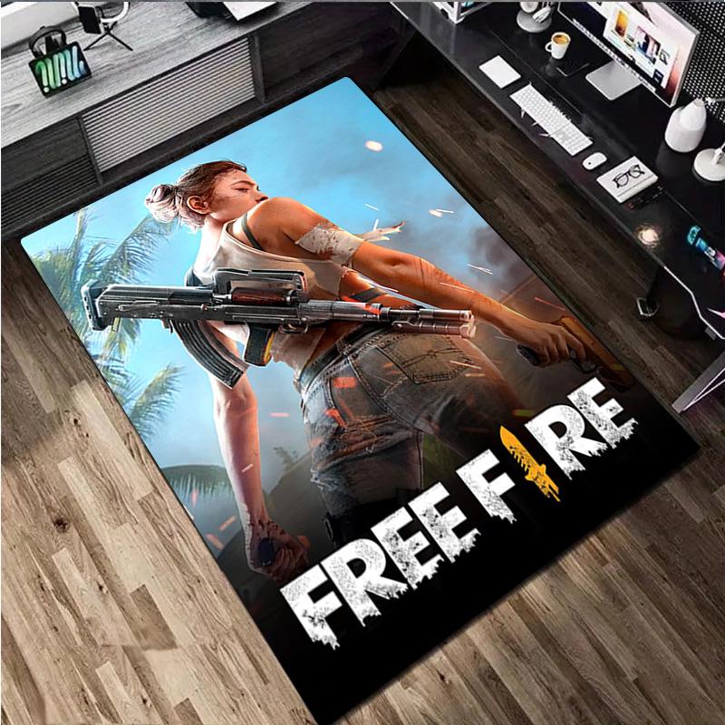 1Pc Free Fire Print Rug - home decoration Carpet For Living Room Bedroom Flooring Computer Chair Area Rug