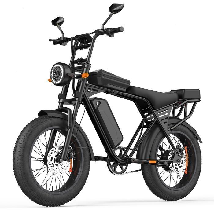 Vélo Électrique Fat Bike AAIRSK X5 20'' – Batterie Amovible 48V 15Ah, Noir