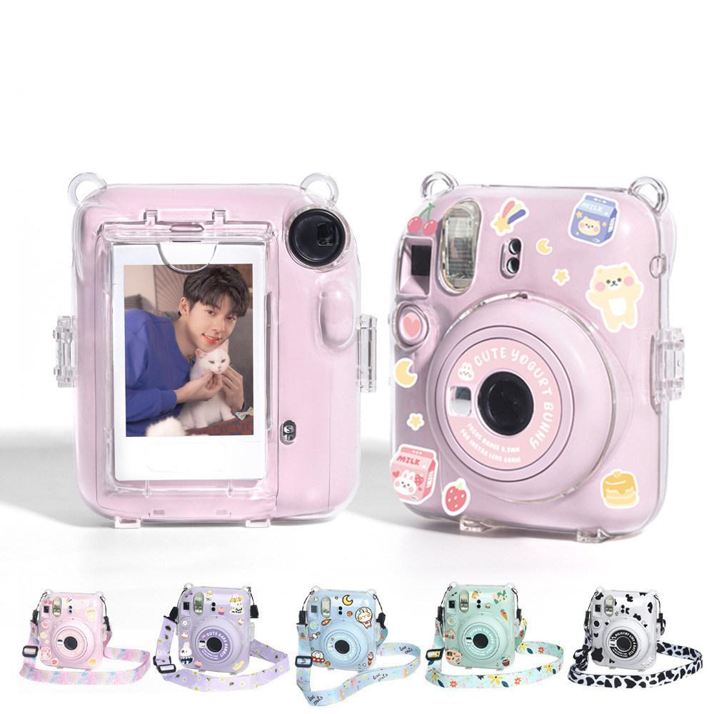 Сумка для камеры Для Fujifilm Instax Mini 12 Чехол Прозрачное Хранилище Фотографий Защитная Крышка Подставка для Камеры Наборы Наклеек Своими Руками