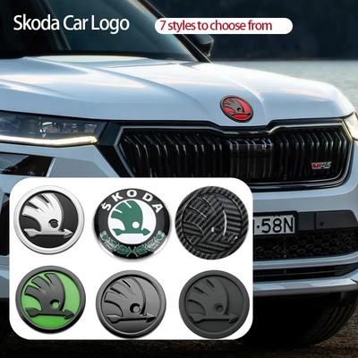 Wbglh0 2 шт. 80 мм 90 мм Эмблема Для Fabia 1 2 Octavia a7 RS Superb Rapid Yeti Karoq Vision Автомобиль Передняя Задняя Багажник Крышка багажника Наклейка
