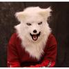 Movable Mouth Fox Head Mask Animal Panda Tiger Husky Orangutan Artificial Fur for Halloween Costumes Party