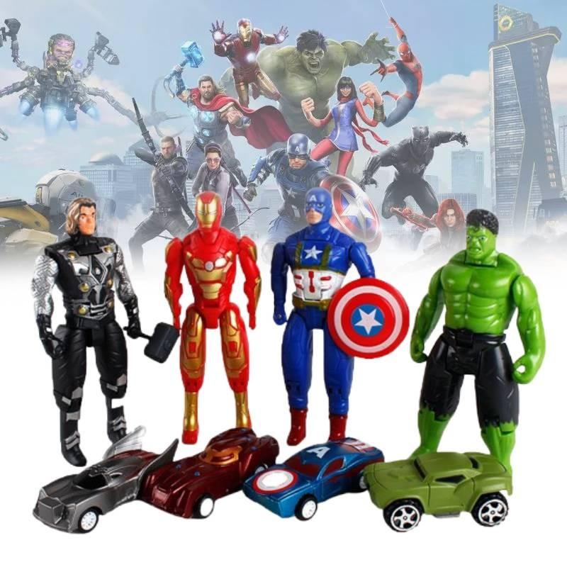 Colorful Toy Cars Featuring Captain America Man For Kids