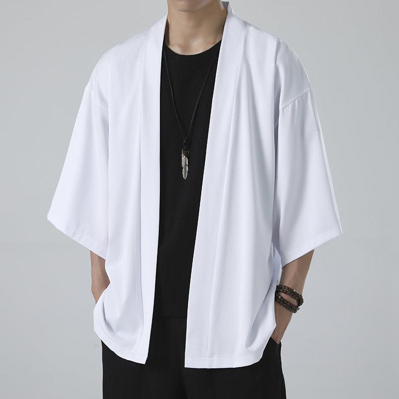 Men S Chinese Style Loose Thin Open Shirt Sun Protection Coat