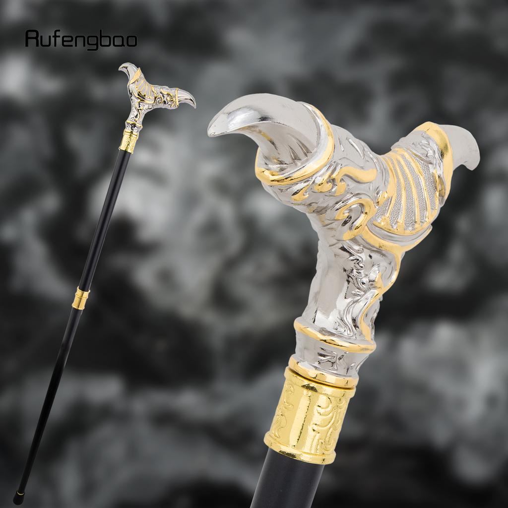 Golden White Claw Walking Stick Decorative Vampire Cospaly Vintage Party Fashionable Performance Stage Cane 95cm