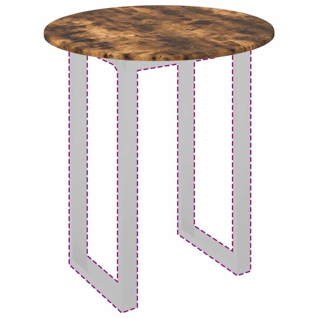 Tabletop Ø 70 x 1.5 cm Round Engineered Wood Smoked Oak