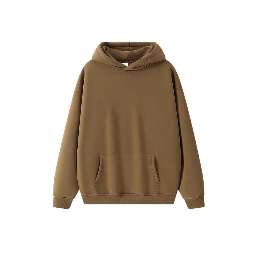 Осенне-зимняя флисовая толстовка с капюшоном для мужчин, американская модная брендовая толстовка свободного кроя, сохраняющая тепло и комфорт