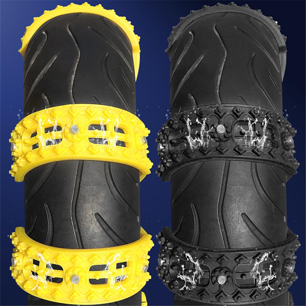 4× Мотоциклетная Велосипедная Шина Колеса Противоскользящая Снежная Цепь 60см Черные Нескользящие Цепи