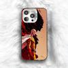 O-One P-Punch Man S-Saitama  Phone Case For iPhone 16 17 15 14 12 13 Pro Max Black Color Shockproof Cover