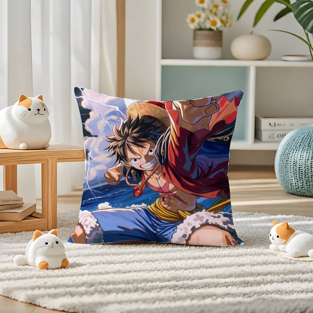 One Piece Boa Hancock Anime Plush Pillow Cover Soft Short Plush Cushion Cover For Sofa Bedroom Home Decor Gift Decoration