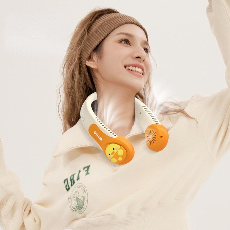 3000 мАч Подвесной шейный вентилятор Портативный безлопастной вентилятор Персональный носимый безлистный вентилятор с шейным ремешком Перезаряжаемый USB-вентилятор Мини-ожерелье Вентилятор