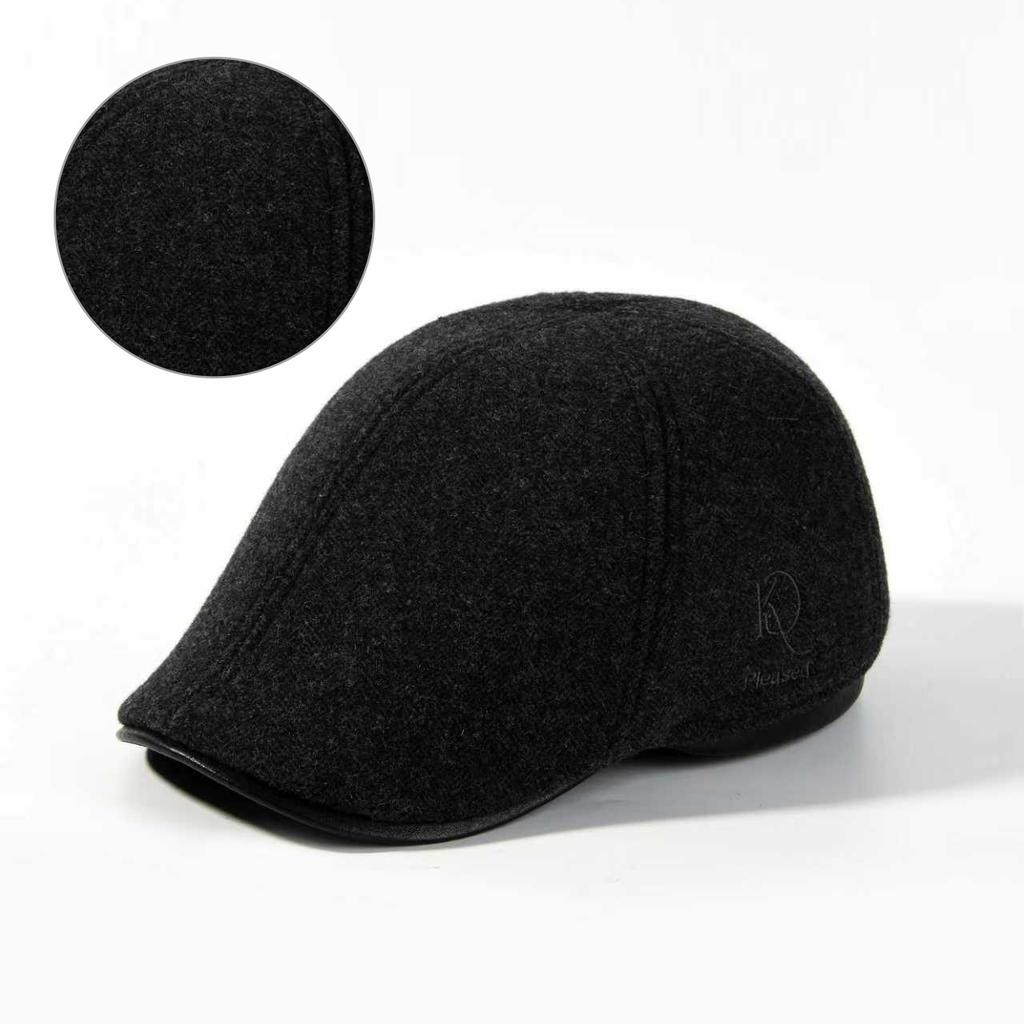 Middle-aged and elderly winter hat men's outdoor cold-proof velvet thickened forward hat dad grandfather ear protection duck tongue cotton hat