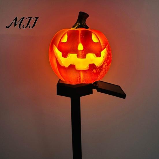 Металлические Ground Insert Lights, устойчивые к ржавчине, Солнечные тыквы для Хэллоуина, Водонепроницаемые садовые светодиодные лампы для улицы, Легко устанавливаемые колышки для грунта, Лампа на колышке