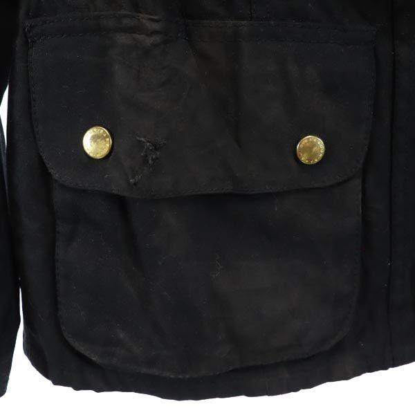 Barbour Куртка из вощеного хлопка 10 черная Пояс Женская Б/У