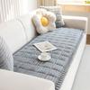 Thicken Quilting Warm Stripe Flannel Sofa Pad, for Winter Living Room Sofa Towel Multiuse Sofa Cover Slipcover