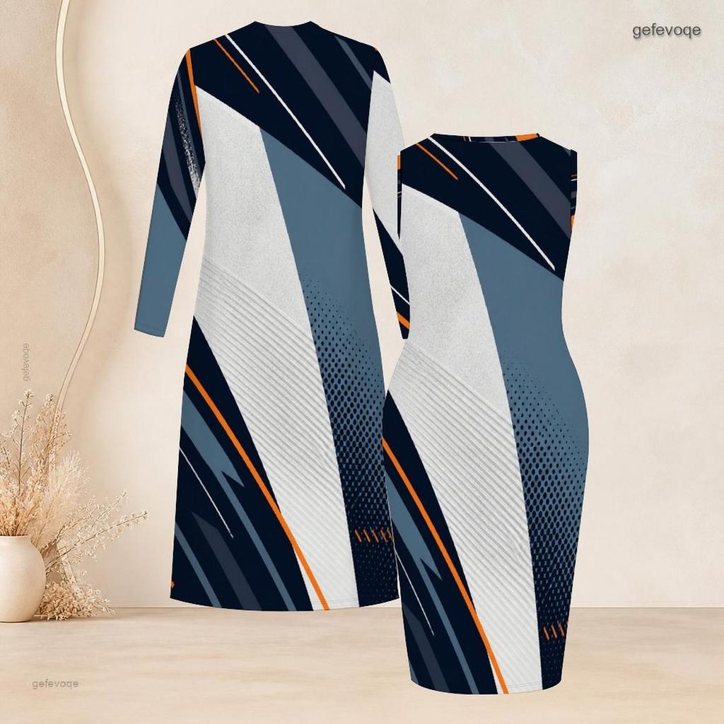 Women Plus Size Two Piece Set Printed Long Sleeve Open Front Cardigan Sleeveless Bodycon Dress