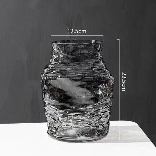 Стеклянная ваза Неправильные линии складок Цветочные композиции Аксессуары Гидропоника Террариум Украшения для дома Аксессуары