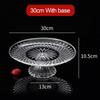 Round Fruit Plate Acrylic Cupcake Display Kitchen Supplies Dinner Plate