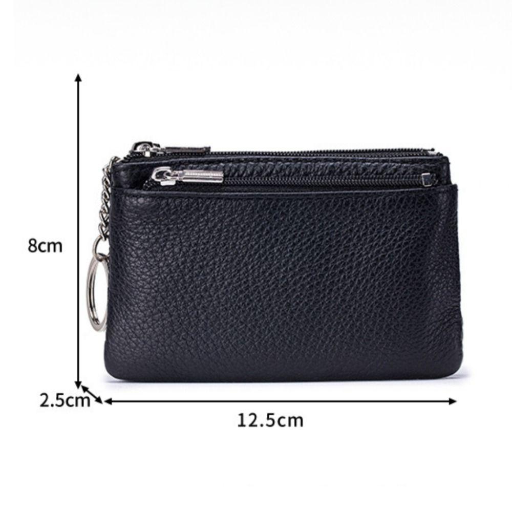 New Soft Genuine Leather Women's Wallets Zipper Portable Purses Coin Holders Large Capacity Storage Bag Money Bag Gift