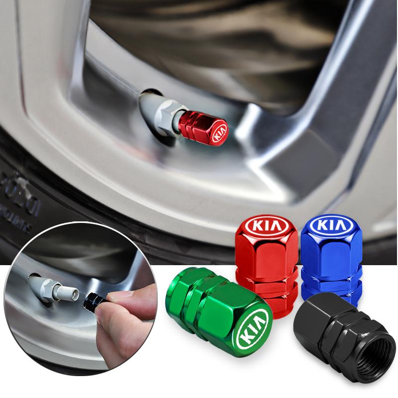 AABFO1 Car Wheel Tire Valve Stem Cover Dustproof Cap Accessories For KIA EV6 Stinger RIO Sorento Picanto Ceed Borrego Syros K4 K5 K8 K9