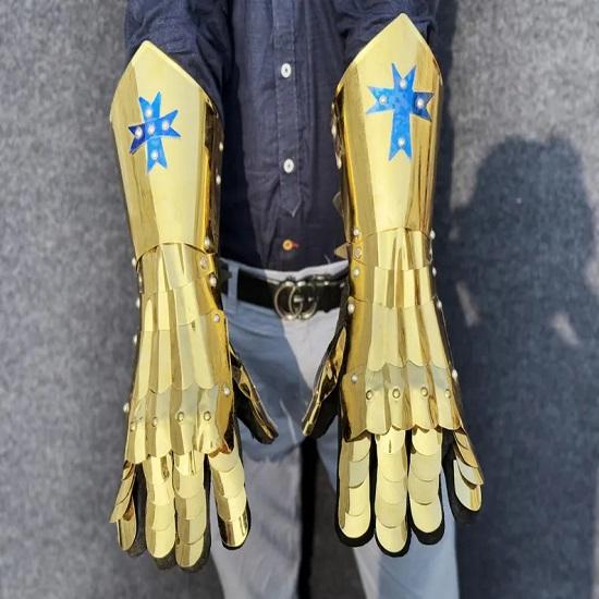 Medieval Knight Gauntlet Gloves Costume Wearable Gloves  Ideal for LARP, Cosplay, Roleplay, Halloween Costume  Best Gift.
