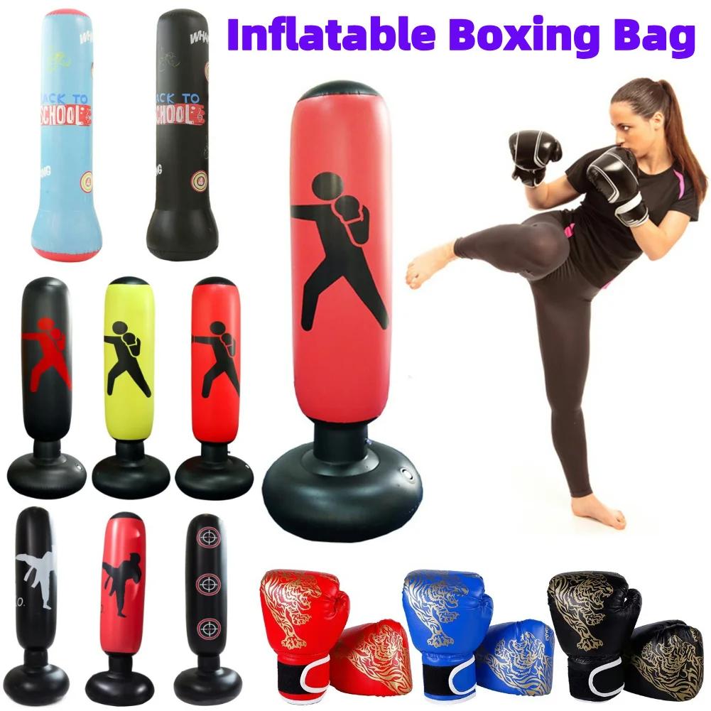 1.2/1.6 м Боксерский мешок Детский надувной боксерский мешок Тренажерный зал Фитнес Тренировка по боксу Мешок с песком Игрушки для снятия стресса для взрослых и детей