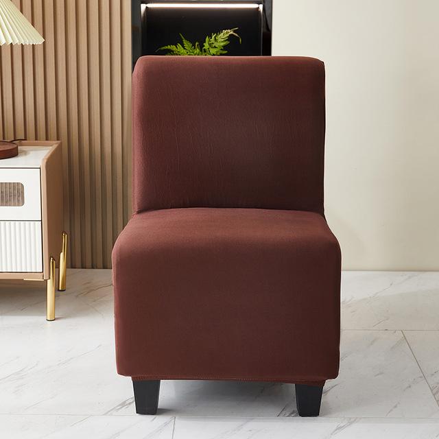 Elastic Plain Fat Sofa Chair Cover Armless Single Sofa Cover Coffee Shop All -Inclusive Fat Stool Cover For Living Dinner Room