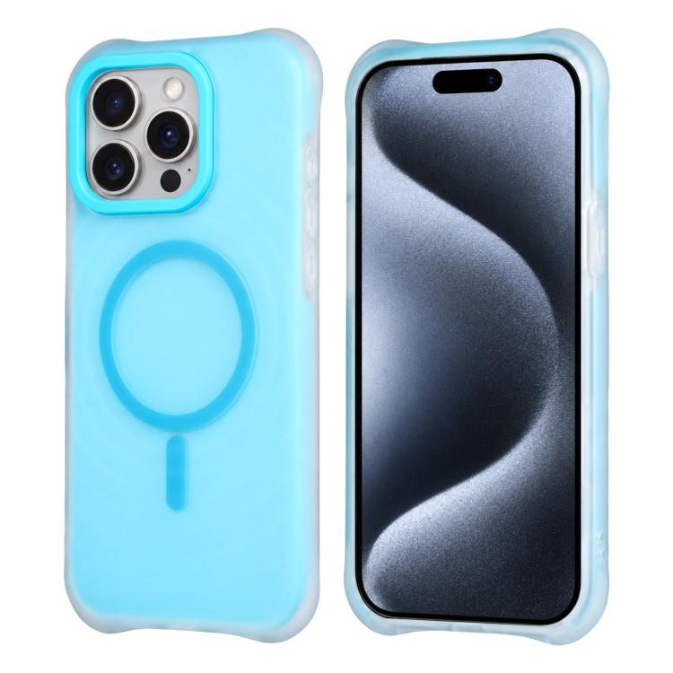 Transparent Color Airbag Shockproof Magnetic PC+TPU Protective Phone Case For iPhone 16 Pro