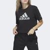 adidas Футболка с коротким рукавом и круглым вырезом с логотипом, женские топы, черный цвет HR2994