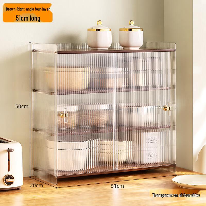 Бамбуковая 4-ярусная угловая полка для кухонной столешницы