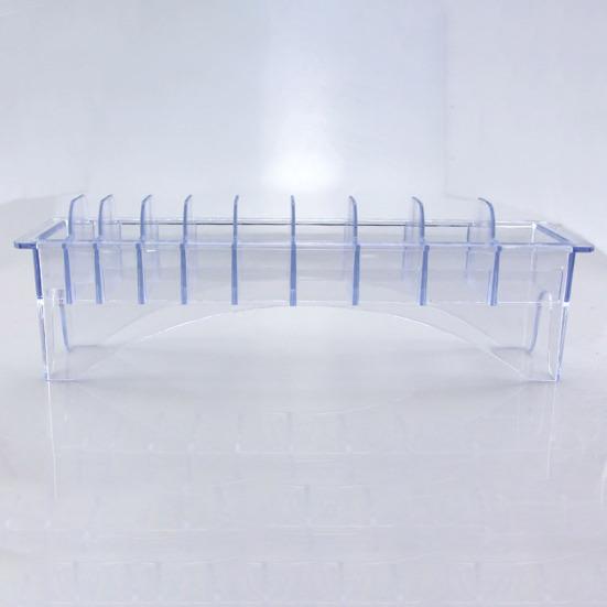 Ящик для хранения защитной насадки для машинки для стрижки волос с 10 отделениями, водонепроницаемый прозрачный прямоугольный пластиковый ящик для хранения направляющих расчесок