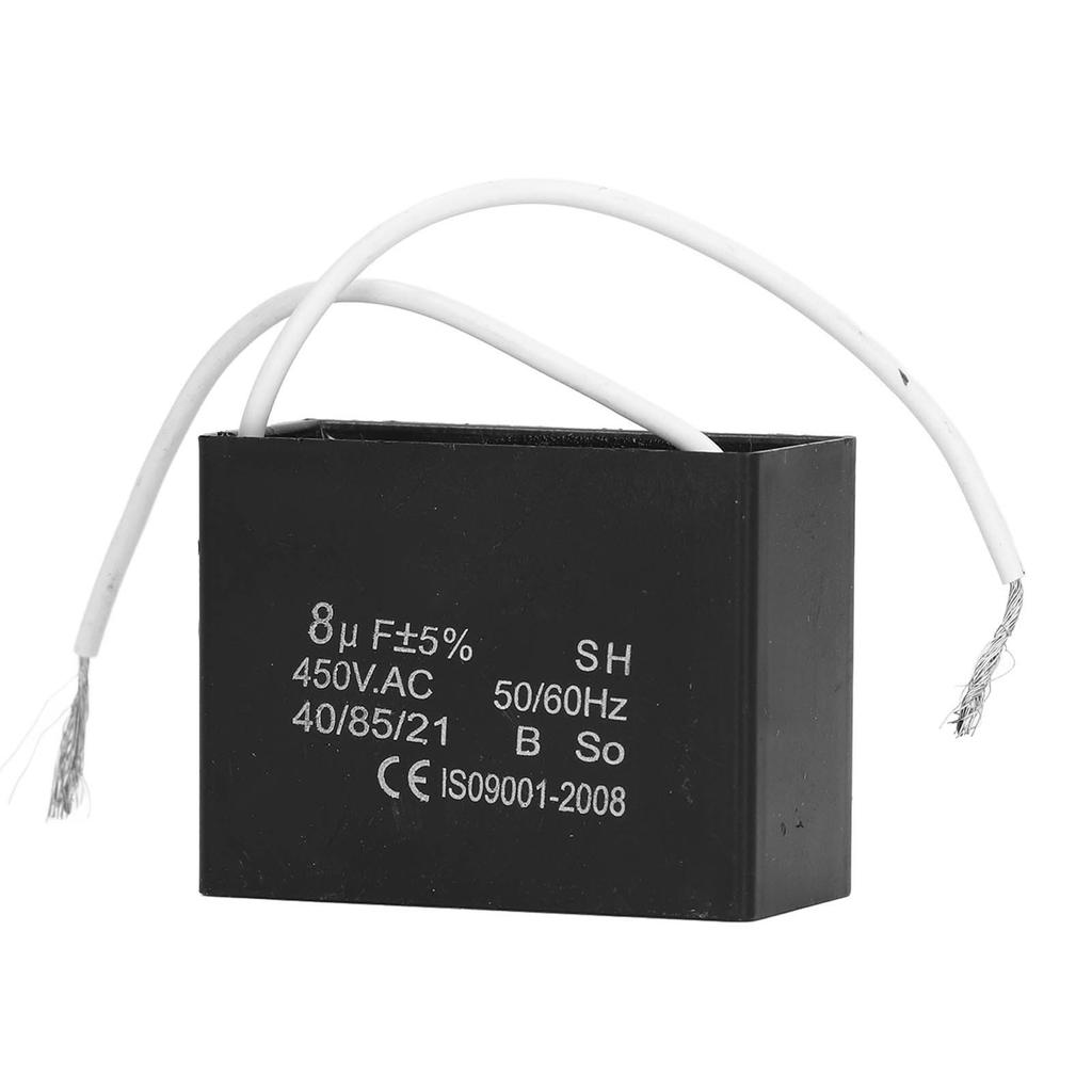 8 микрофарад Пусковой конденсатор генератора Конденсатор для работы двигателя вентилятора Конденсатор для работы кондиционера 450 В переменного тока