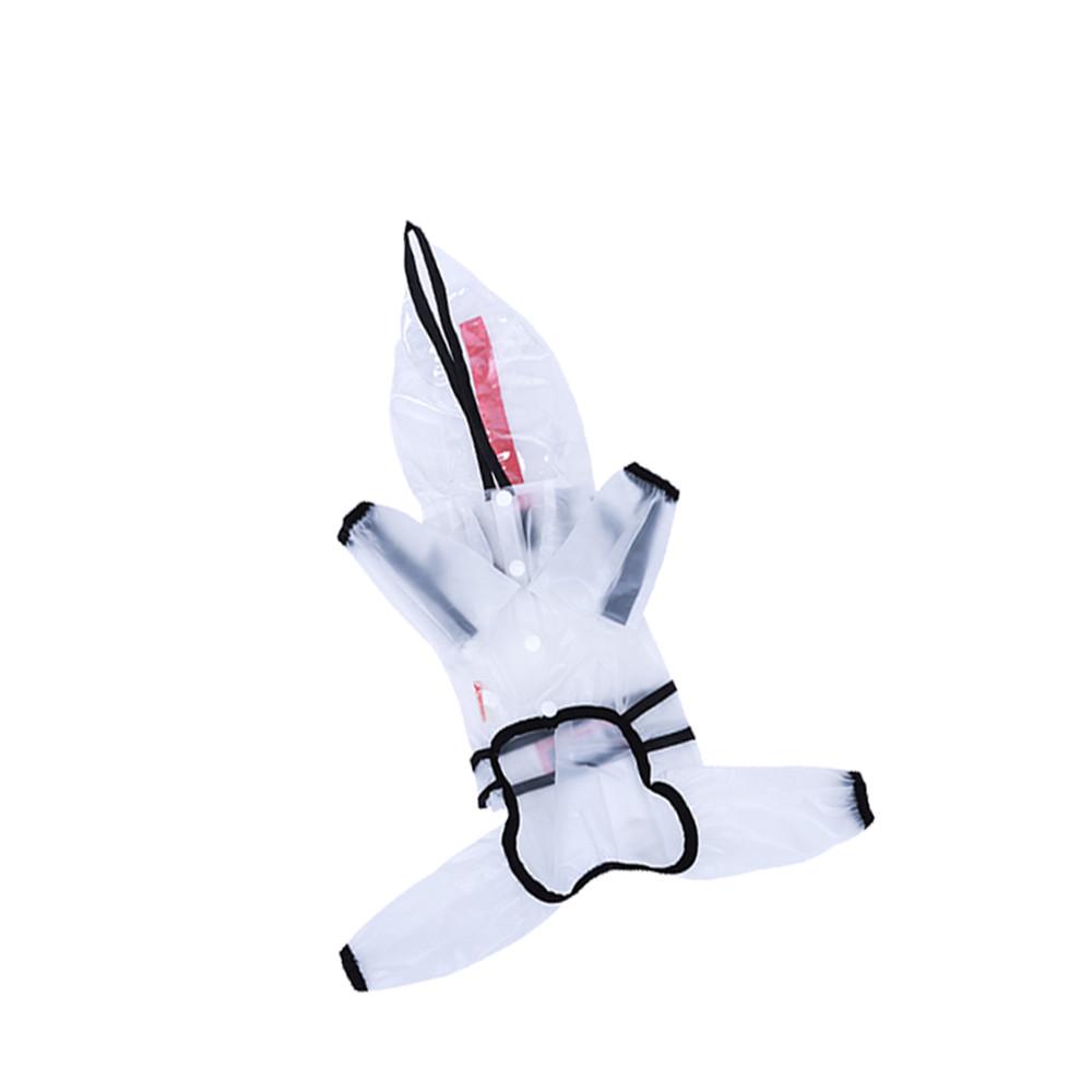 Pet Raincoat Puppy Four Feet Hooded Transparent Waterproof Teddy Large Dog Rain Out Clothes