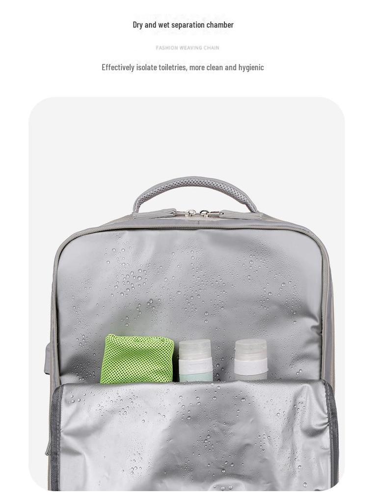 Unisex Business & Travel Backpack - Large Capacity, Expandable, Stylish Design for Short Trips & Laptop Storage