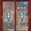 Christmas Warm Winter Welcome Snowman Wreath Stickers Xmas New Year Home Door Wall Window Decoration Decals