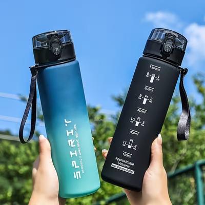 Спортивная бутылка для воды 800 мл/1000 мл, 1 л, большой объем, для мужчин и женщин, летняя, портативная, пластиковая, для активного отдыха, путешествий, фитнеса, посуда для напитков