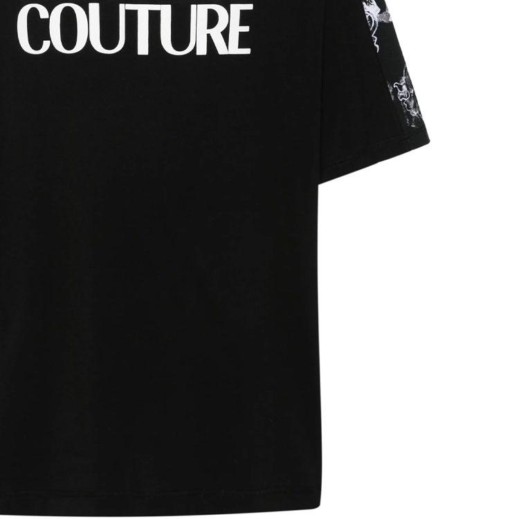 VERSACE JEANS COUTURE Logo print Cotton T shirt 76GAH613-JS287-899