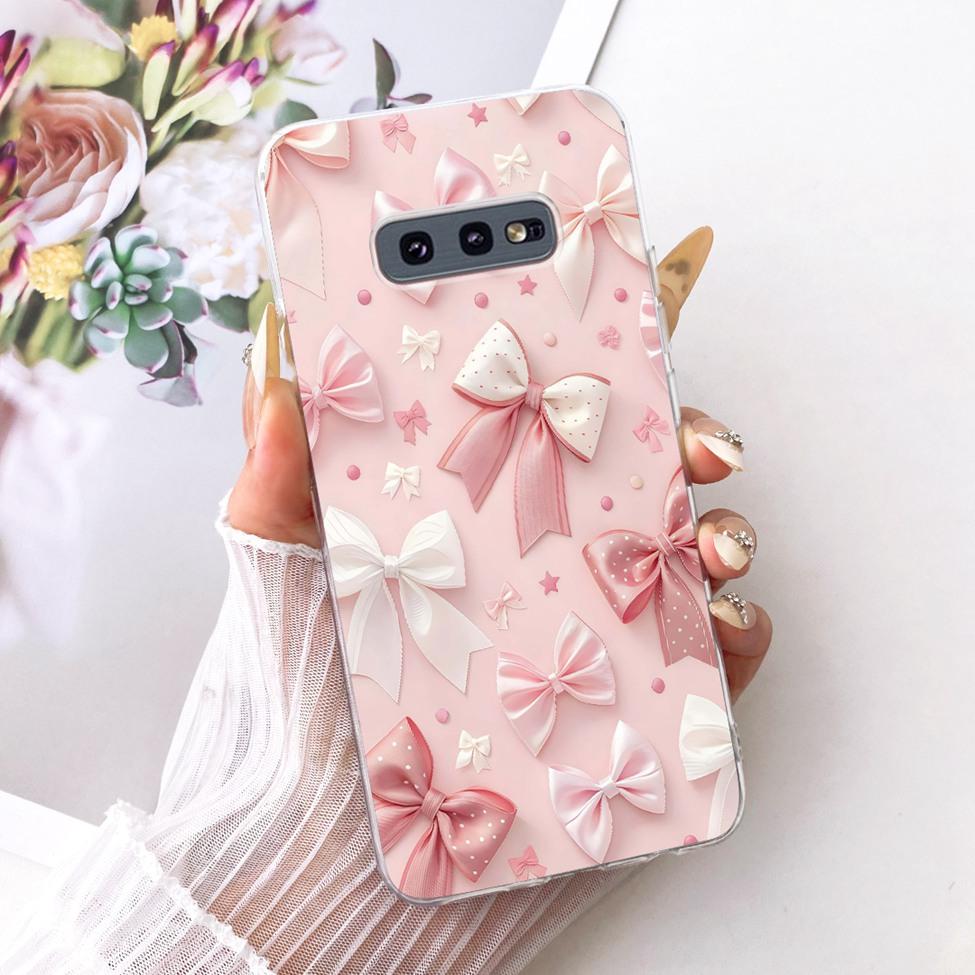 5.8'' Cover For Samsung S10e Case SM-G970F Clear Cute Kawaii Fashion Butterfly Funny Painted Casing For Samsung Galaxy S10e