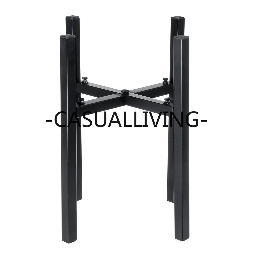 Большой черный металлический домашний плантатор регулируемая подставка для растений держатель для цветочного горшка