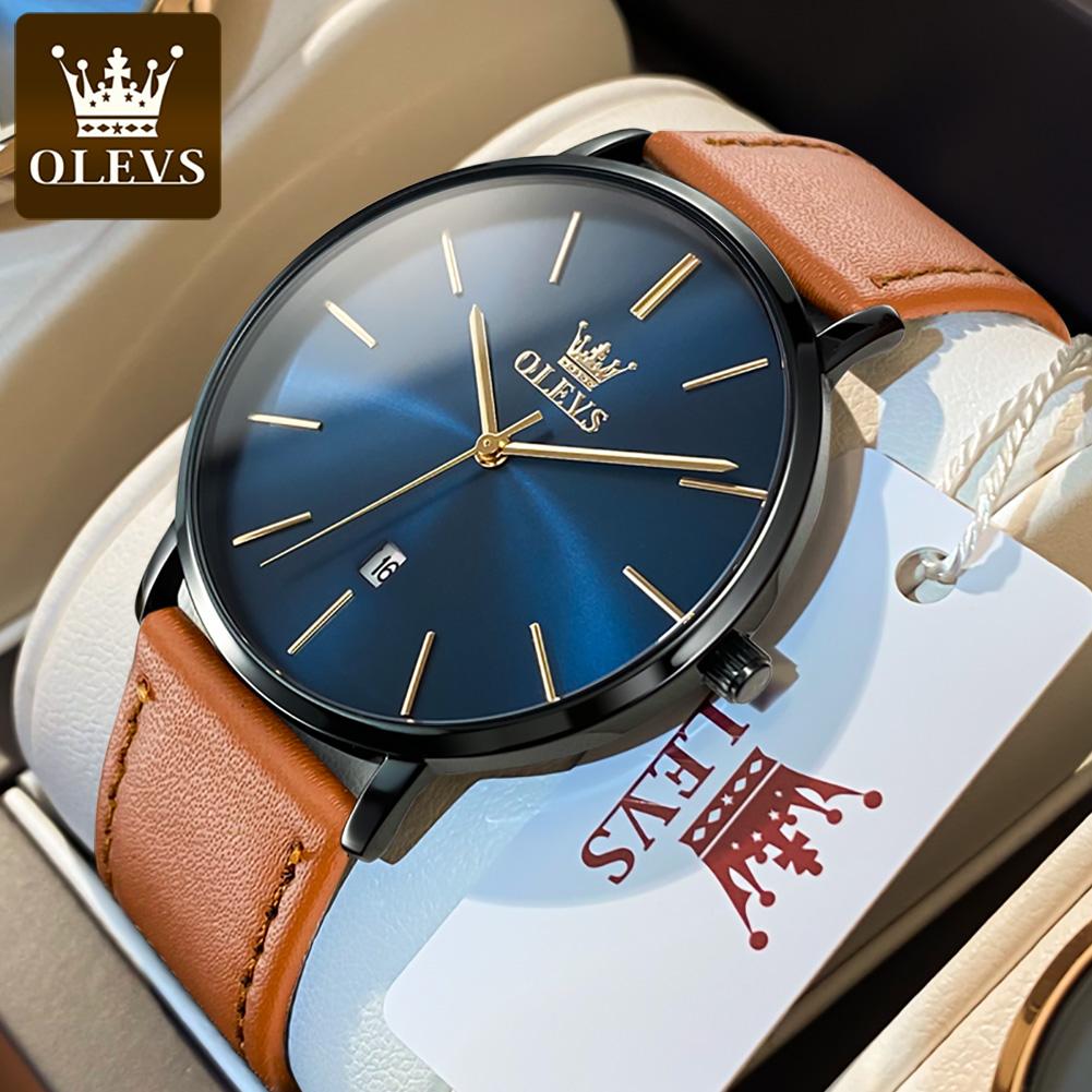 OLEVS 5869 Original Brand Fashion Men's Watch Simplicity Dial Trendy Quartz Watch Waterproof Date Milanese Mesh Belt Wristwatch
