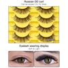 10 Pairs Natural False Eyelashes Curl Russian Volumes 3D Fluffy Mink Reusable Fake Lashes Flexible Extensions Faux Cils
