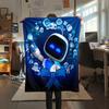 1 шт. Фланелевое одеяло с принтом ASTRO BOT, Высокое качество, Для всех сезонов, Декор для дома, Тепло и уют, Идеально для рождественских подарков